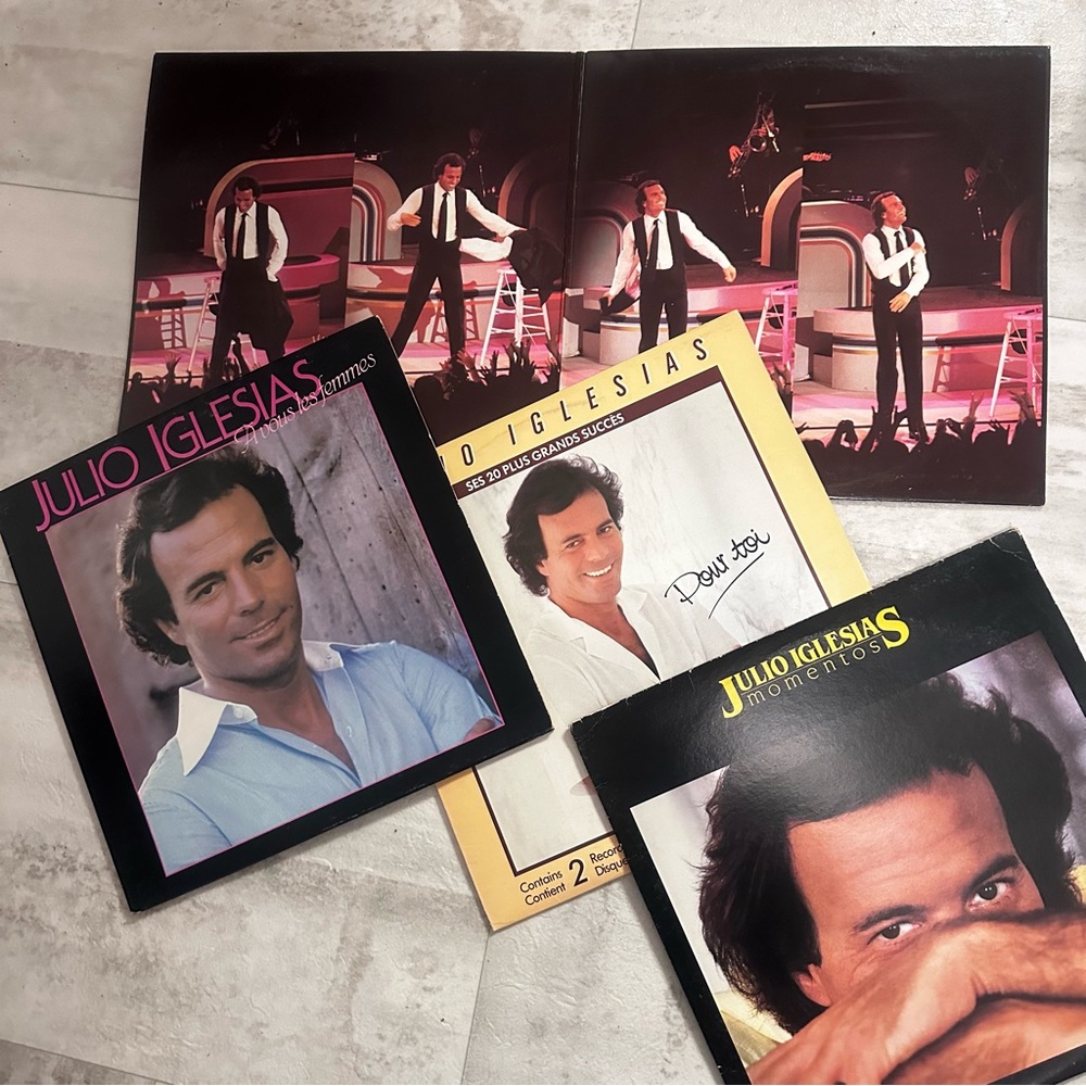 SALE!! Julio iglesias Latino album set of 6